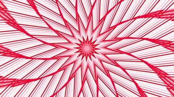 Red spin sixteegonal star simple flat geometric on white background loop. video