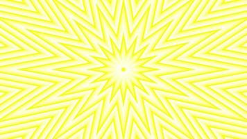 étoile sixteegonale jaune simple plat géométrique sur boucle de fond blanc. video