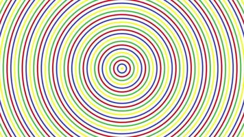Color circles simple flat geometric on white background loop. video