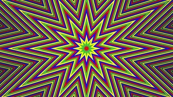 Color octagonal star simple flat geometric background loop. video