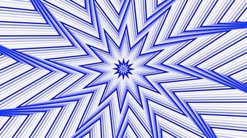 Blue spin octagonal star simple flat geometric on white background loop. video