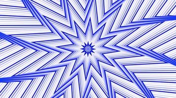 Blue spin octagonal star simple flat geometric on white background loop. video