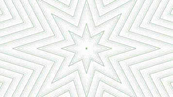 Green slim octagonal star simple flat geometric on white background loop. Starry radio waves endless creative animation. Stars seamless motion graphic backdrop. Astra radar sonar rings design. video