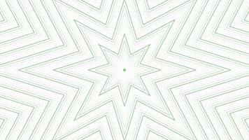 Green slim octagonal star simple flat geometric on white background loop. Starry radio waves endless creative animation. Stars seamless motion graphic backdrop. Astra radar sonar rings design. video