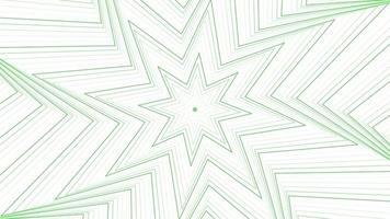 Green slim spin octagonal star simple flat geometric on white background loop. video