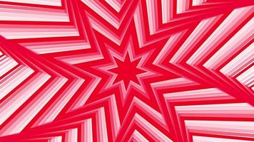estrela octogonal de giro em negrito vermelho simples geométrica plana em loop de fundo branco. video