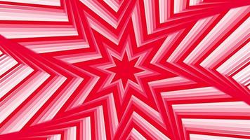Red bold spin octagonal star simple flat geometric on white background loop. video
