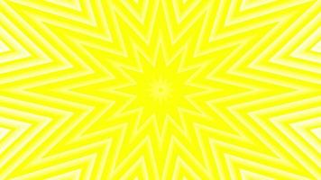 Yellow octagonal star simple flat geometric on white background loop. Starry radio waves endless creative animation. Stars seamless motion graphic backdrop. Astra radar sonar rings design. video