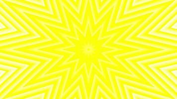 Yellow octagonal star simple flat geometric on white background loop. Starry radio waves endless creative animation. Stars seamless motion graphic backdrop. Astra radar sonar rings design. video