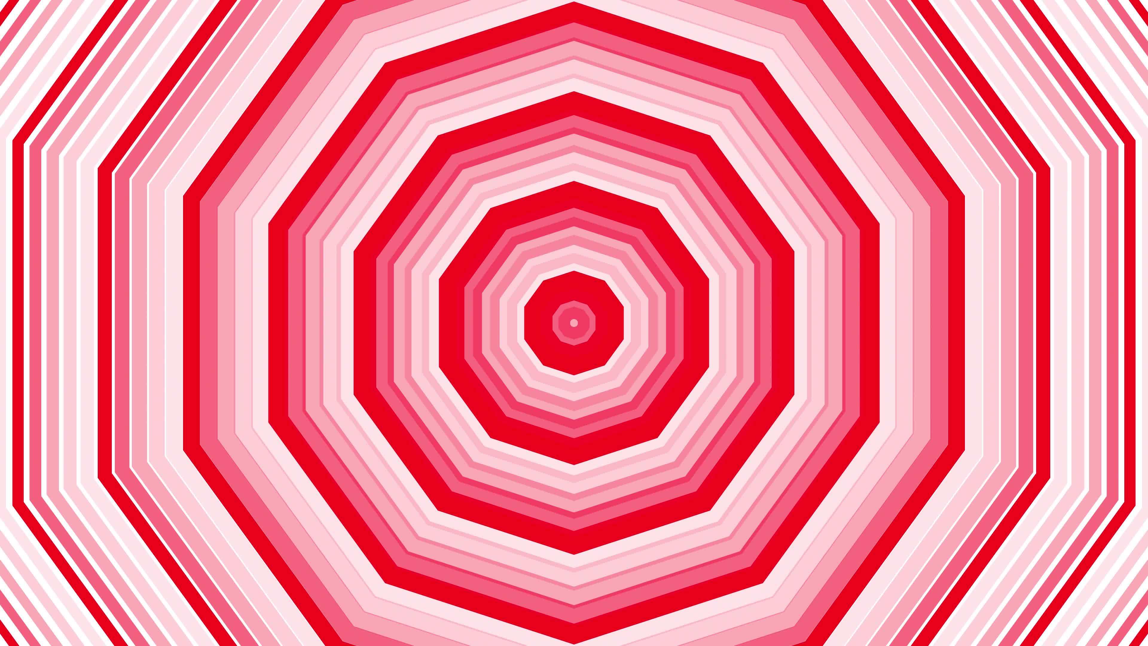 Red bold decagon star simple flat geometric on white background loop