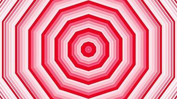Red bold decagon star simple flat geometric on white background loop. Starry decagonal radio waves endless creative animation. Stars seamless motion graphic backdrop. Astra radar sonar rings design. video