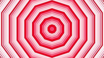 Red bold decagon star simple flat geometric on white background loop. Starry decagonal radio waves endless creative animation. Stars seamless motion graphic backdrop. Astra radar sonar rings design. video