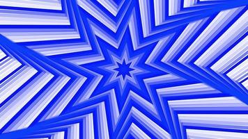 Blue bold spin octagonal star simple flat geometric on white background loop. video