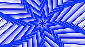 Blue bold spin octagonal star simple flat geometric on white background loop. video