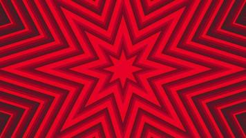 Red bold octagonal star simple flat geometric on dark grey black background loop. Starry radio waves endless creative animation. Stars seamless motion graphic backdrop. Astra radar sonar rings design. video