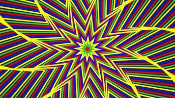 Color spin dodecagonal star simple flat geometric background loop. video