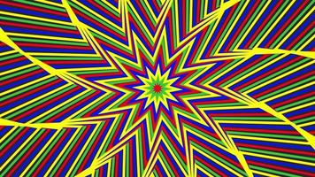 Color spin dodecagonal star simple flat geometric background loop. video