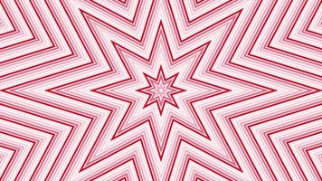 Red octagonal star simple flat geometric on white background loop. Starry radio waves endless creative animation. Stars seamless motion graphic backdrop. Astra radar sonar rings design. video