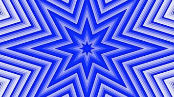 Blue bold octagonal star simple flat geometric on white background loop. Starry radio waves endless creative animation. Stars seamless motion graphic backdrop. Astra radar sonar rings design. video