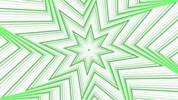 grüner Spin achteckiger Stern einfach flach geometrisch auf weißer Hintergrundschleife. video