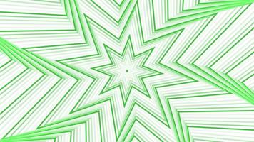 Green spin octagonal star simple flat geometric on white background loop. video