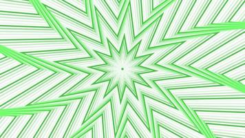 groen spinnen achthoekig ster gemakkelijk vlak meetkundig Aan wit achtergrond lus. video