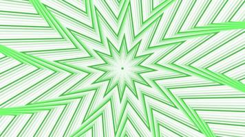 Green spin octagonal star simple flat geometric on white background loop. video