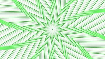 Green spin octagonal star simple flat geometric on white background loop. video