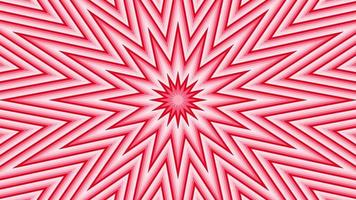 Red sixteegonal star simple flat geometric on white background loop. Starry radio waves endless creative animation. Stars seamless motion graphic backdrop. Astra radar sonar rings design. video