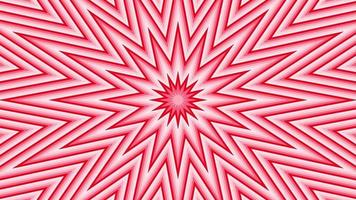 Red sixteegonal star simple flat geometric on white background loop. Starry radio waves endless creative animation. Stars seamless motion graphic backdrop. Astra radar sonar rings design. video