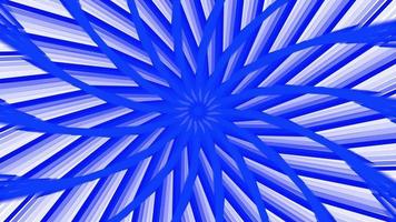 blauer fetter Spin sechzehneckiger Stern einfache flache geometrische Schleife auf weißem Hintergrund. video