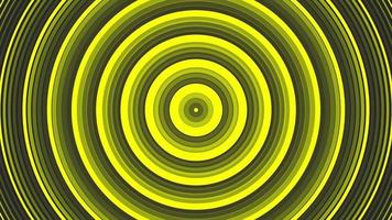 cercles gras jaunes simples géométriques plats sur boucle de fond noir gris foncé. video