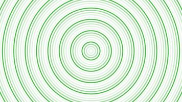 Green circles simple flat geometric on white background loop. Rounds radio waves endless creative animation. Rings seamless motion graphic backdrop. Sphere radar sonar design. video