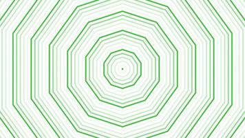 Green decagon star simple flat geometric on white background loop. Starry decagonal radio waves endless creative animation. Stars seamless motion graphic backdrop. Astra radar sonar rings design. video