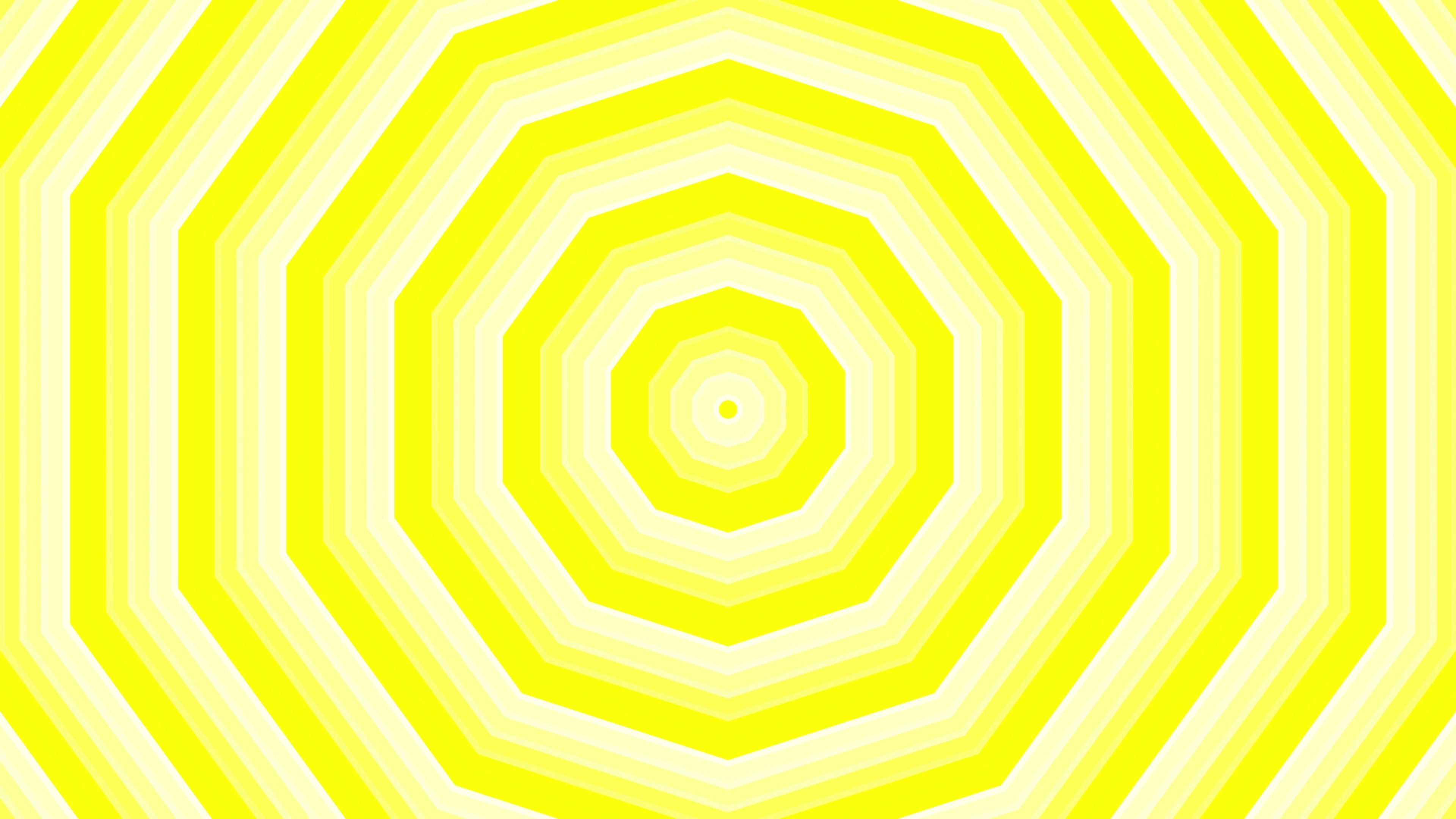 Yellow decagon star simple flat geometric on white background loop