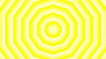 estrela decágono amarela simples plana geométrica em loop de fundo branco. ondas de rádio decagonais estreladas animação criativa sem fim. cenário gráfico de movimento sem emenda de estrelas. design de anéis de sonar de radar astra. video