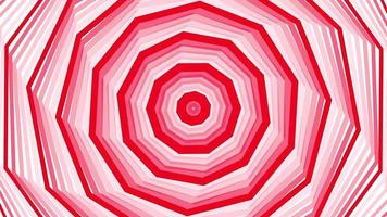 Red bold spin decagon star simple flat geometric on white background loop. video