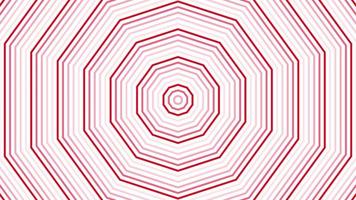 Red decagon star simple flat geometric on white background loop. Starry decagonal radio waves endless creative animation. Stars seamless motion graphic backdrop. Astra radar sonar rings design. video