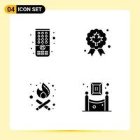 Pictogram Set of Simple Solid Glyphs of control party time leaf quality exhibition Editable Vector Design Elements