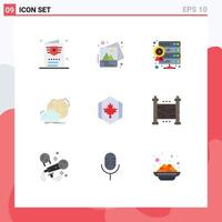 9 Universal Flat Colors Set for Web and Mobile Applications flag innovation database idea brainstorming Editable Vector Design Elements