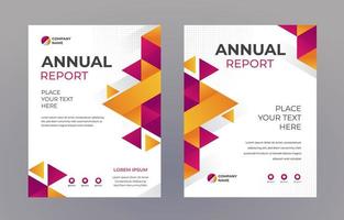 Gradient Triangular Concept Annual Report Cover vector