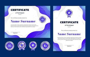 Modern Gradient Certificate Template vector