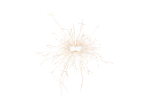 bengala ardiente aislada sobre fondo transparente. tema de fuegos artificiales. efecto de luz y textura. decoración de navidad y año nuevo. imagen png. png