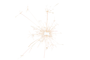 brandend sterretje geïsoleerd Aan transparant achtergrond. vuurwerk thema. licht effect en textuur. Kerstmis en nieuw jaar decoratie. PNG afbeelding.