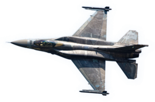 F-16 fighter jet aircraft. Aviation and air force. Plane and airplane. Transparent background. png