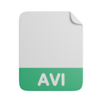 extension de fichier de document avi png