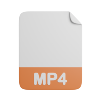 extension de fichier de document mp4 png
