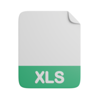 extension de fichier de document xls png