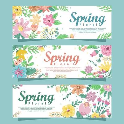 Spring Floral Banner Collection