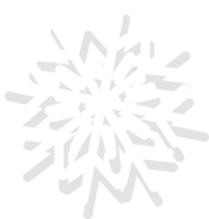 Silhouette of a simple snowflake. Blue snowflake pattern linear.Snow element png